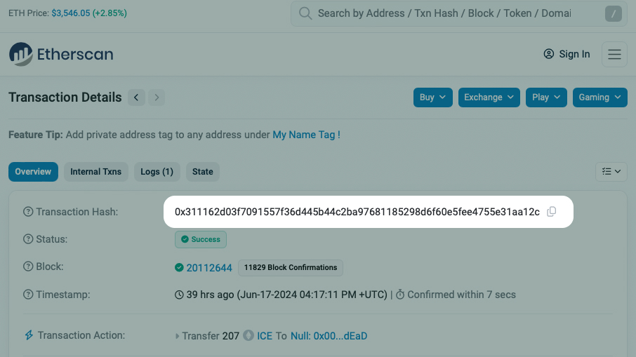 EtherScan