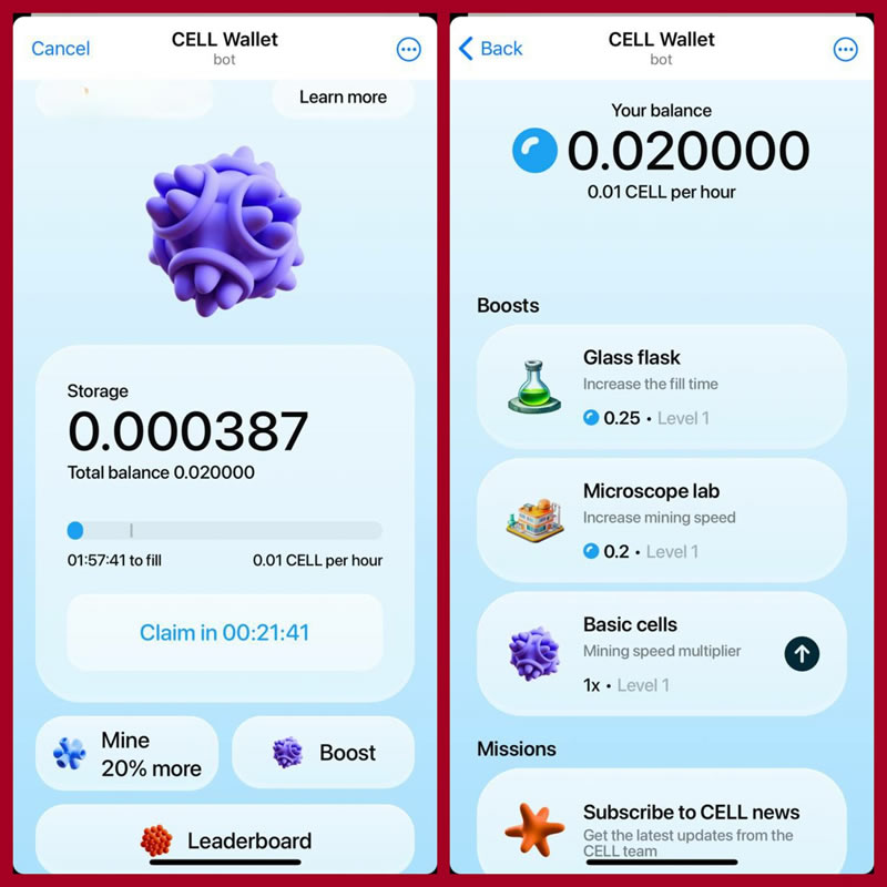 Đăng ký tài khoản Cell Wallet