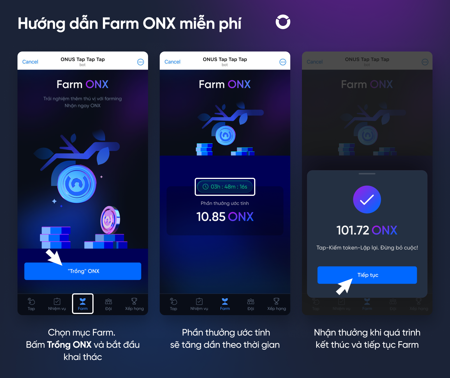 Hướng dẫn Farm ONX miễn phí