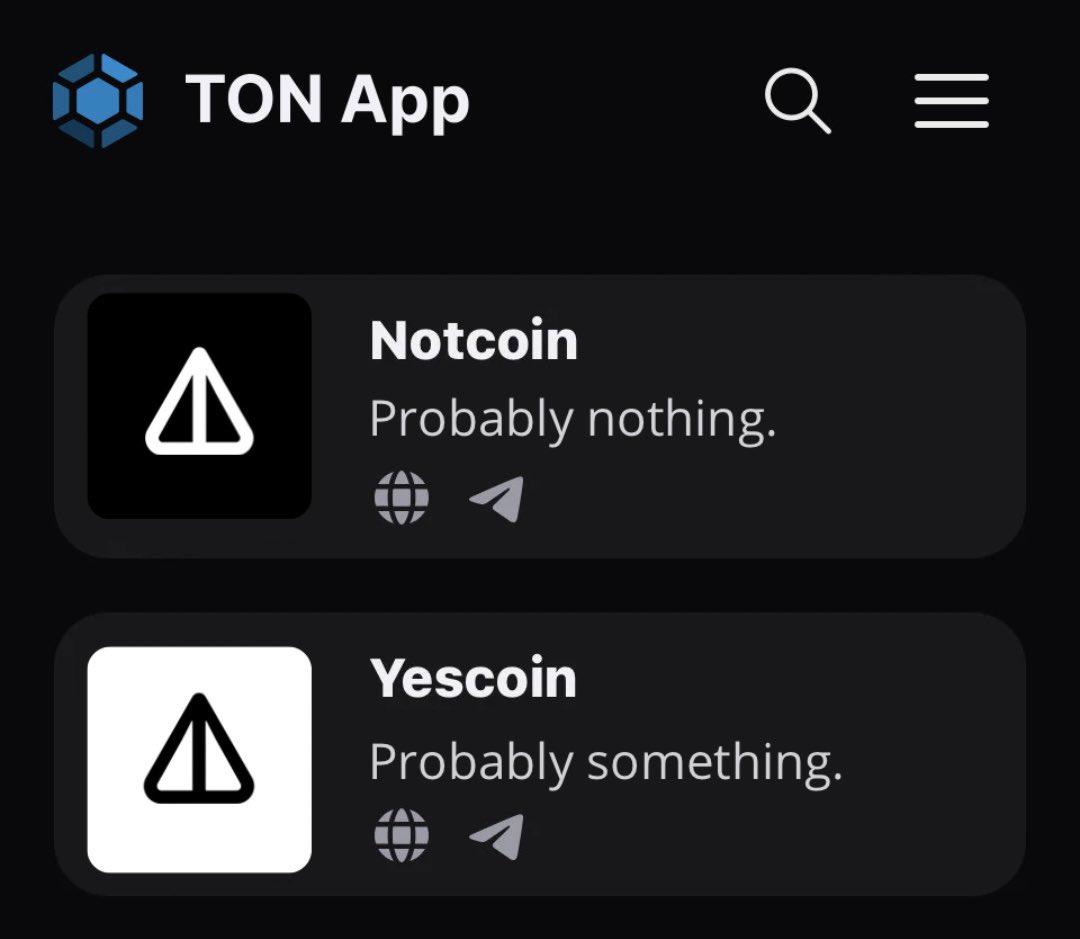 Yescoin và Notcoin